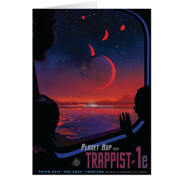 Sci-Fi Travel Ad, Planet Trapist-1e (Front)