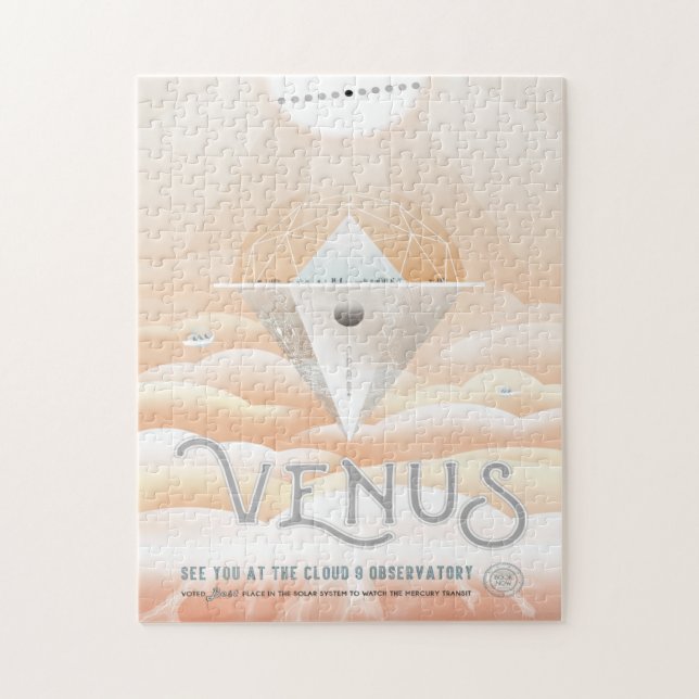 Sci-Fi Travel Ad, Planet Venus Jigsaw Puzzle (Vertical)