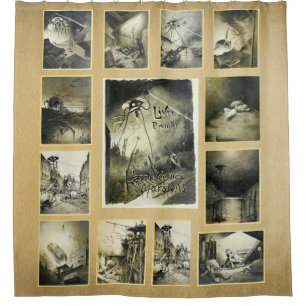 Sci Fi War of the Worlds Shower Curtain