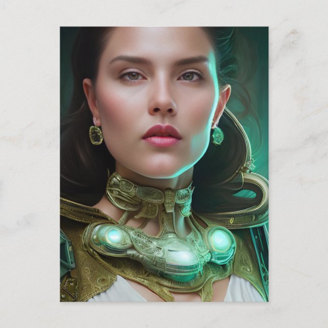 Sci-fi Woman Postcard (Front)