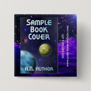 Sci-Fi Writer / Author Promotion: Book Cover 15 Cm Square Badge