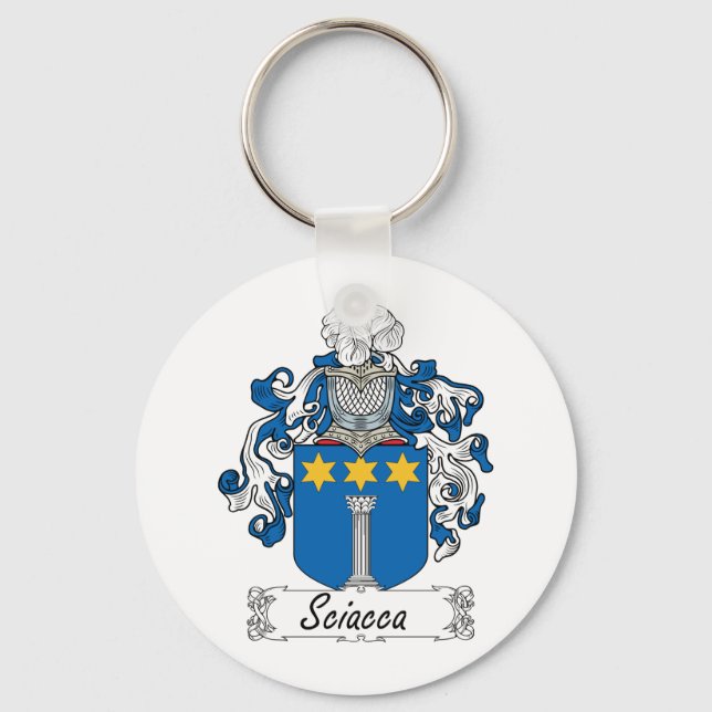 Sciacca Family Crest Key Ring (Front)