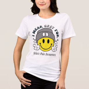 Sciatic Pain Awareness Ribbon Support Gifts Tri-Blend Shirt