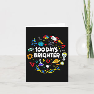 Science 100 Days Brighter Student Happy 100th Day Card