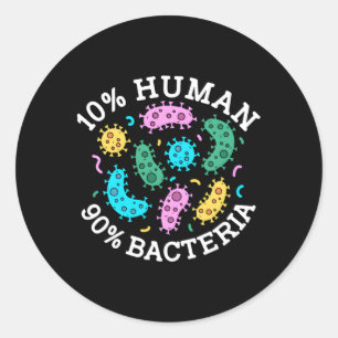 Science 90 Bacteria Microbiology Lab Student Classic Round Sticker