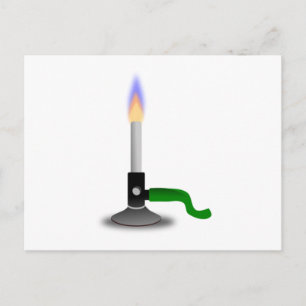 Science and Chemistry Bunsen Burner Postcard