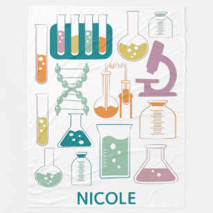 Science and Chemistry School Art Personalised Fleece Blanket