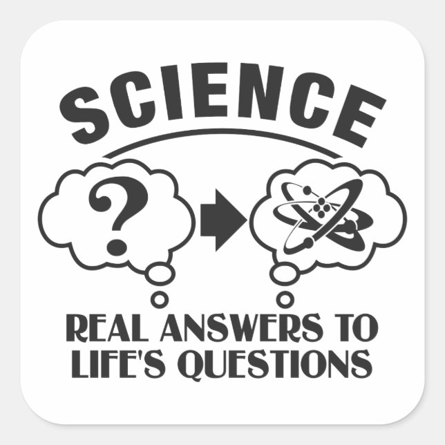 Science Answers custom stickers (Front)