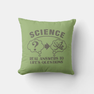 Science Answers custom throw pillow