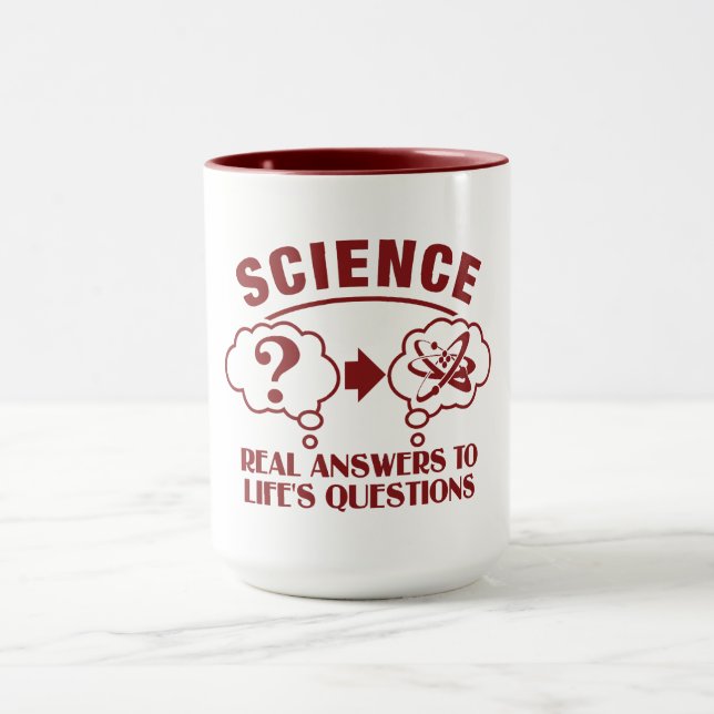 Science Answers mug - choose style & colour (Center)