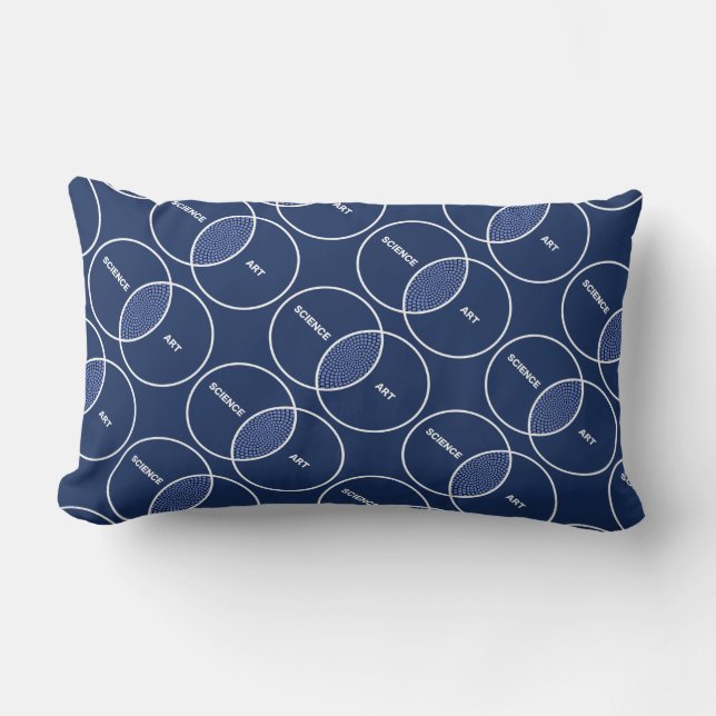 Science / Art Venn Diagram Lumbar Cushion (Front)