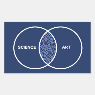 Science / Art Venn Diagram Rectangular Sticker