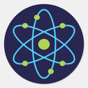 Science Atom Classic Round Sticker