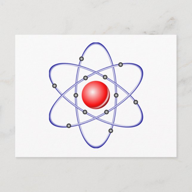 Science Atom Diagram Postcard (Front)