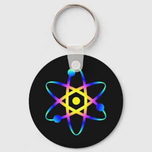 science atom key ring