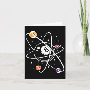 Science Atom Pool Lover 8- Billiards Card