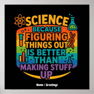 Science Because Figuring Things Out Funny Gift Poster