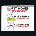 Science BIOLOGY CHEMISTRY PHYSICS Calendar<br><div class="desc">Cool,  Comic,  Love,  Funny,  Coupes,  Vintage sports,  Retro,  Party,  Cute,  Christmas,  Nerd,   humour,  Geek,  Hipster</div>