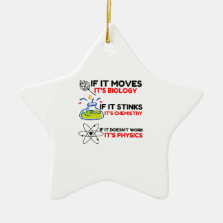 Science BIOLOGY CHEMISTRY PHYSICS Ceramic Ornament