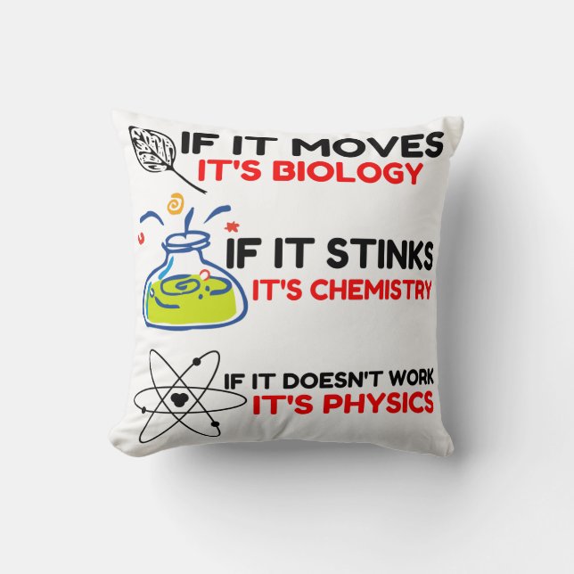 Science BIOLOGY CHEMISTRY PHYSICS Cushion (Front)
