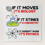 Science BIOLOGY CHEMISTRY PHYSICS Jigsaw Puzzle<br><div class="desc">Cool,  Comic,  Love,  Funny,  Coupes,  Vintage sports,  Retro,  Party,  Cute,  Christmas,  Nerd,   humour,  Geek,  Hipster</div>