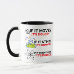 Science BIOLOGY CHEMISTRY PHYSICS Mug<br><div class="desc">chemistry,  gift,  biology,  student,  idea,  physicist,  quote,  teacher,  geek,  physics,  nerd,  saying,  funny</div>