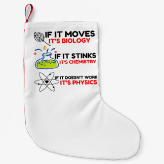 Science BIOLOGY CHEMISTRY PHYSICS Small Christmas Stocking