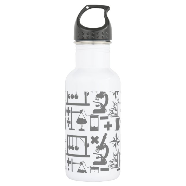 Science Biology Physics Geography Math Pattern 532 Ml Water Bottle (Front)