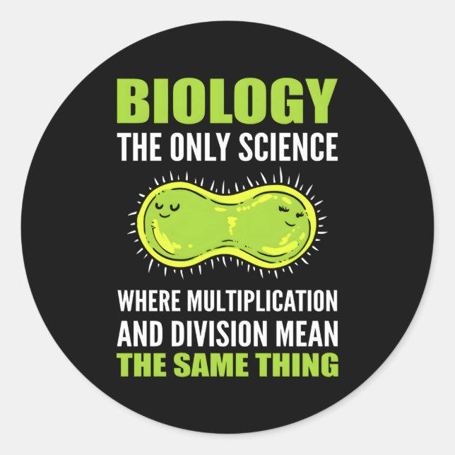 Science Biology Research Scientist Classic Round Sticker (Front)