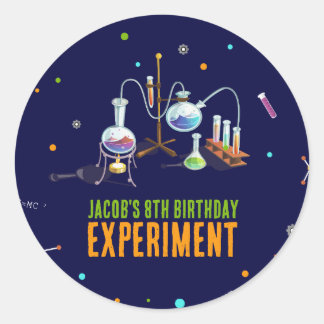 Science Birthday Classic Round Sticker