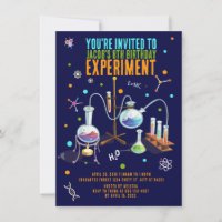 Science Birthday Invitations