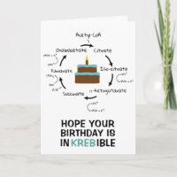 Science Birthday Kreb's Cycle Biology Cake Teacher