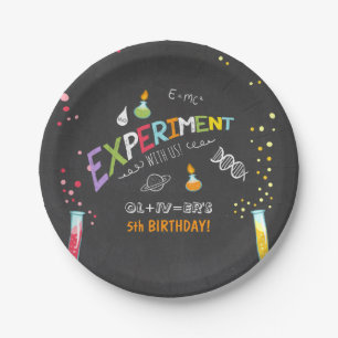 Science Birthday Paper plates Experiment Lab Boy