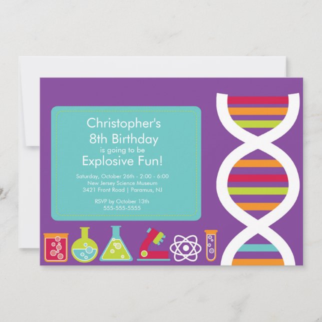 Science Birthday Party Invitation (Front)