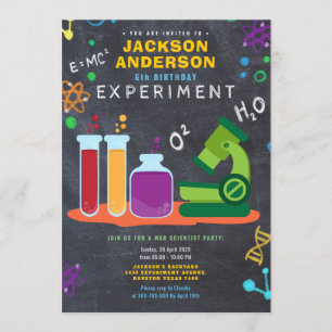 science birthday party invitation