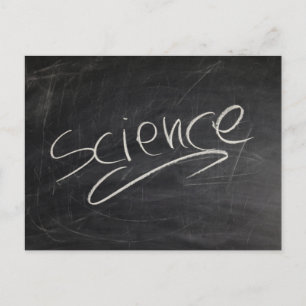 SCIENCE BLACKBOARD CHALK BACKGROUNDS POSTCARD