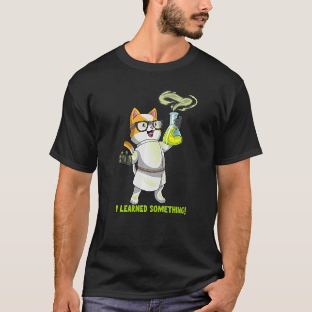 Science Cat Chemistry Cute Cation Pawsitive Elemen T-Shirt (Front)