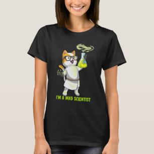 Science Cat Chemistry Mad Scientist Kitten Cation  T-Shirt