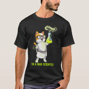 Science Cat Chemistry Mad Scientist Kitten Cation T-Shirt
