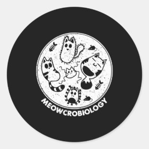 Science Cat Meowcro biology Classic Round Sticker