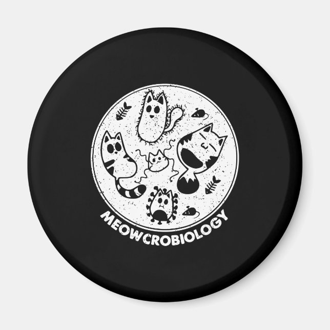 Science Cat Meowcro biology Magnet (Front)