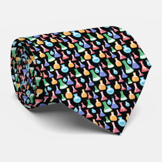 Science Chemistry Colourful Pattern Teacher Black Tie