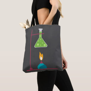 Science chemistry cute science equipment tote bag