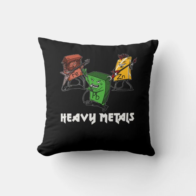 Science Chemistry Heavy Metals Nerd Geek Cushion (Front)