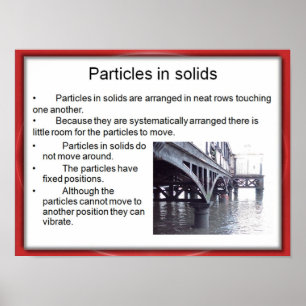 Science, Chemistry, Particles in Solids Poster