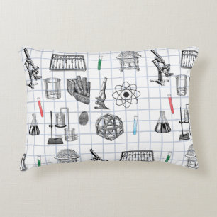 Science Chemistry Scientist Pattern  Decorative Cushion