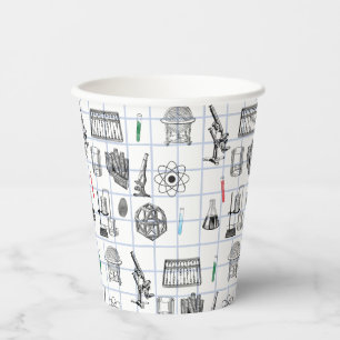 Science Chemistry Scientist Pattern Paper Cups