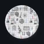 Science Chemistry Scientist Pattern   Paper Plate<br><div class="desc">A science themed chemistry pattern ideal for anyone who loves science,  chemistry,  biology etc. An ideal gift for scientists no matter the age.</div>