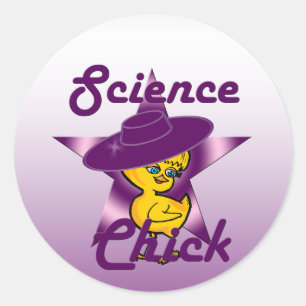 Science Chick #9 Classic Round Sticker
