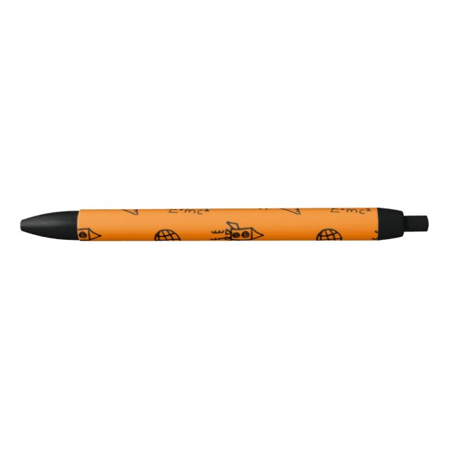 Science class on orange black ink pen (Front)